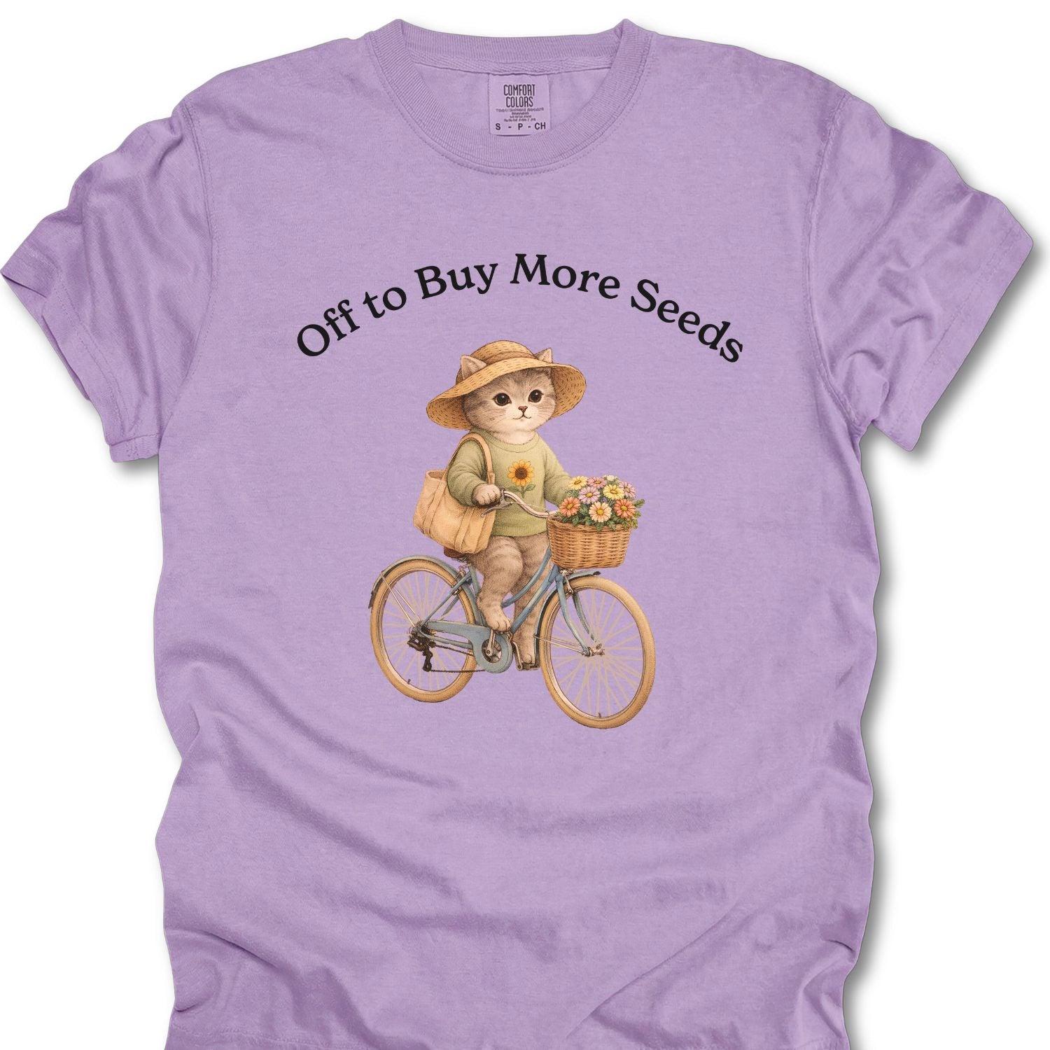 Off To Buy More Seeds Cat T-shirt