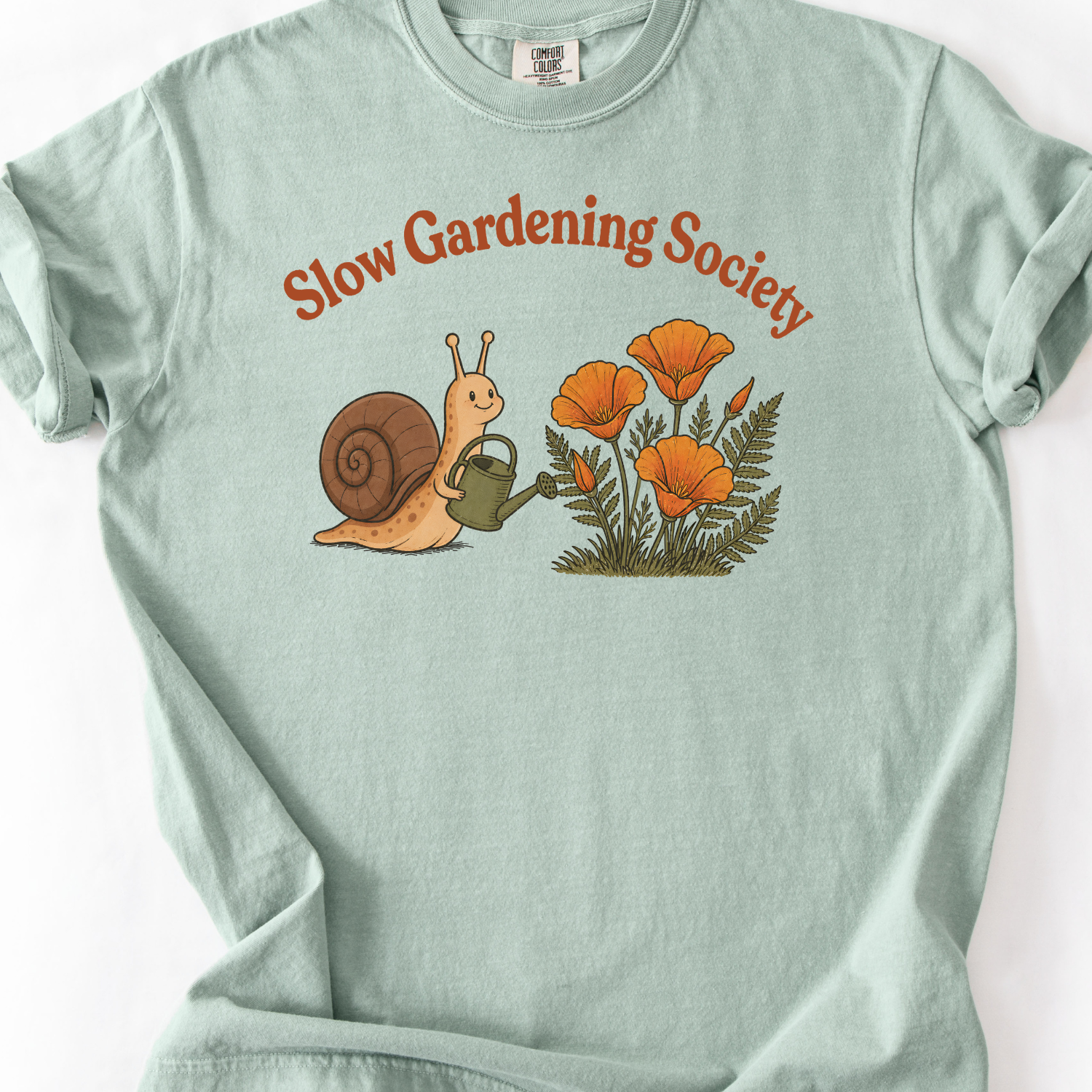 Slow Gardening Society Snail T-Shirt