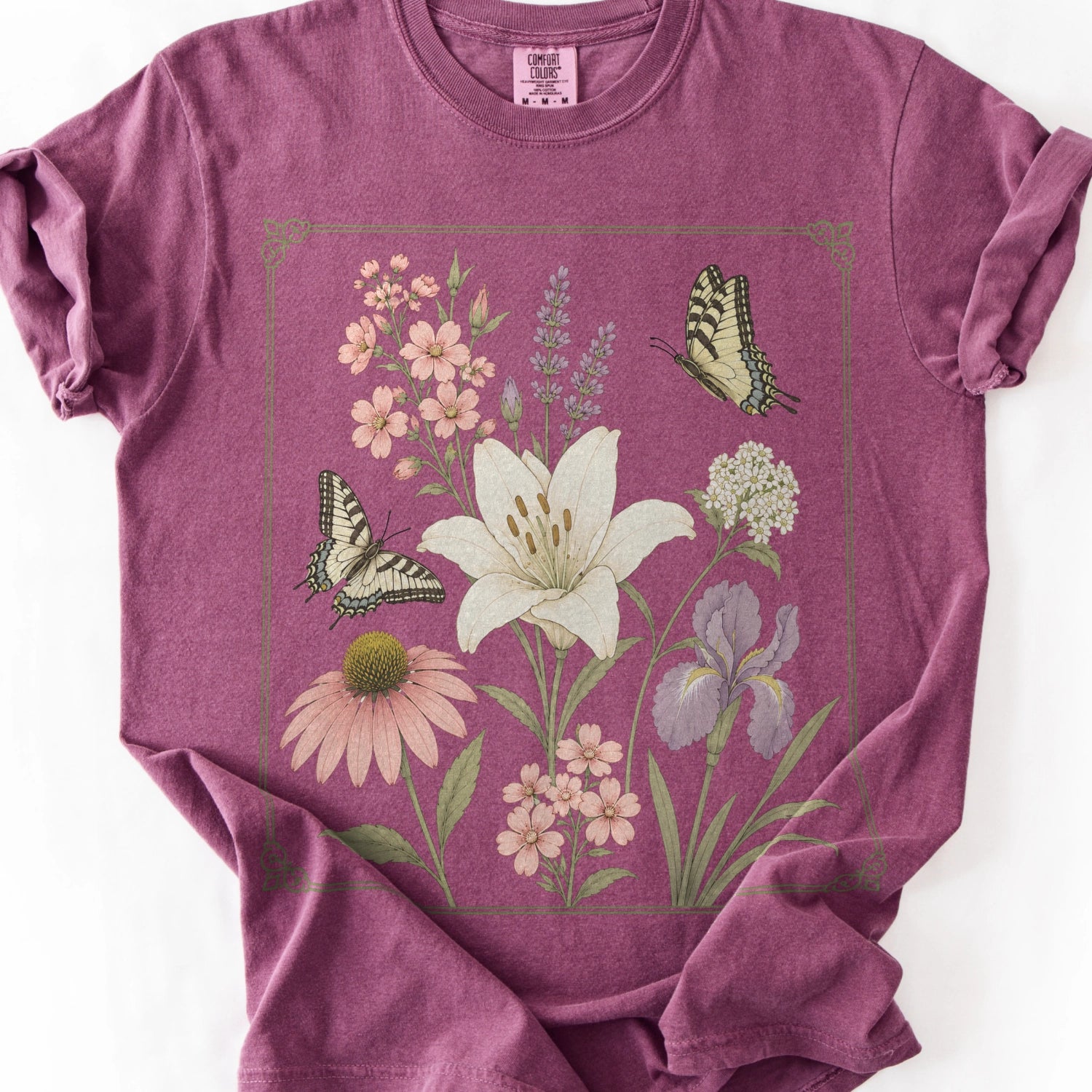 Lily & Swallowtail Garden T-shirt