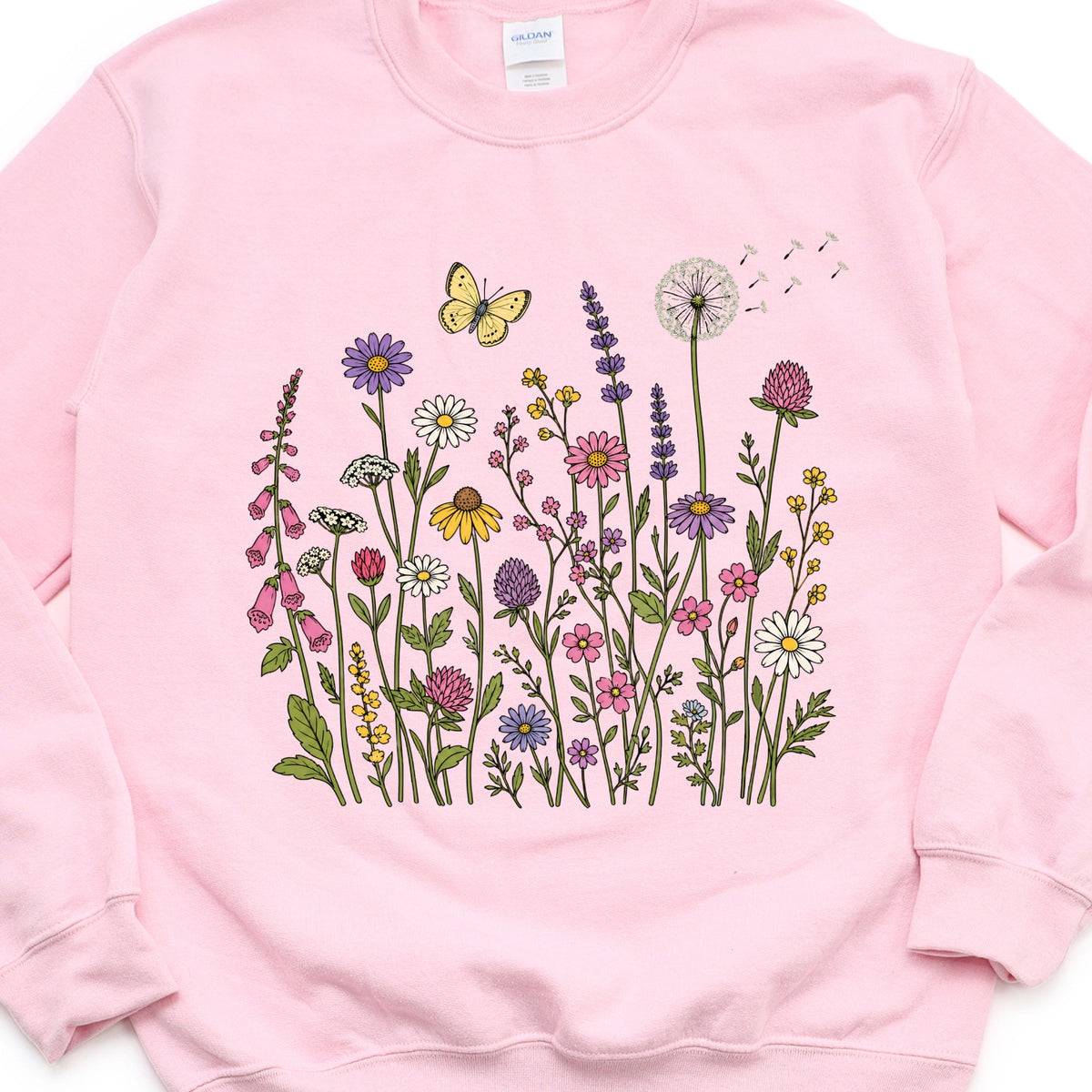 Wildflowers Illustration Sweatshirt