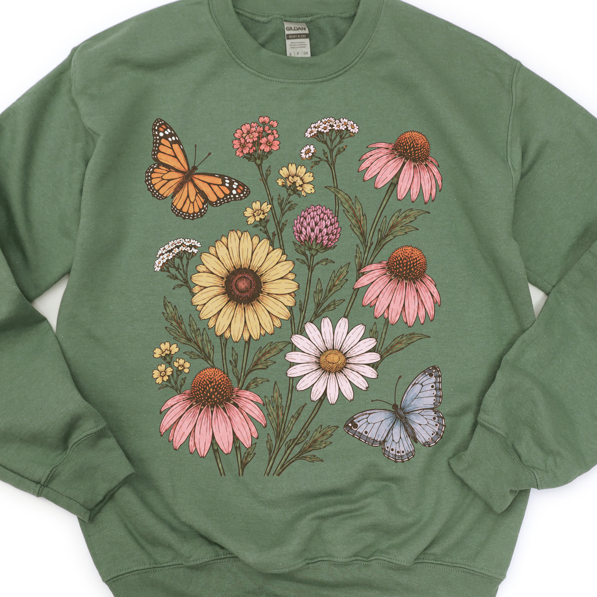 Echinacea Butterfly Garden Sweatshirt