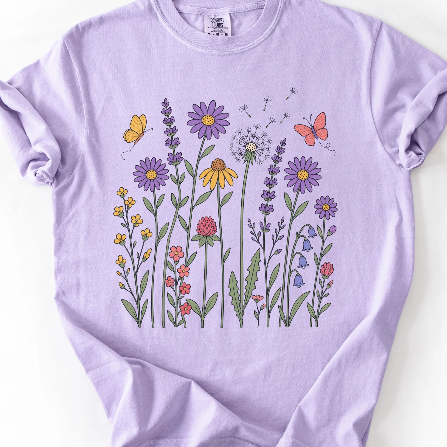 Wildflowers Illustration T-shirt