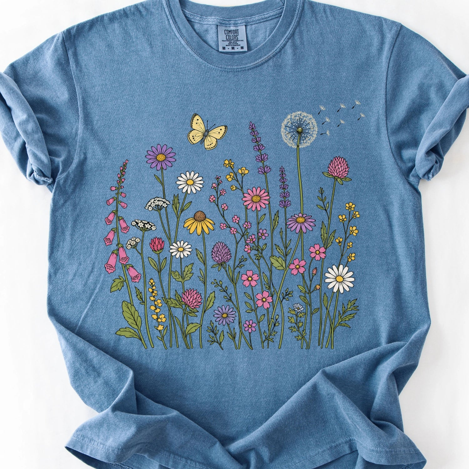 Wildflowers Illustration T-shirt