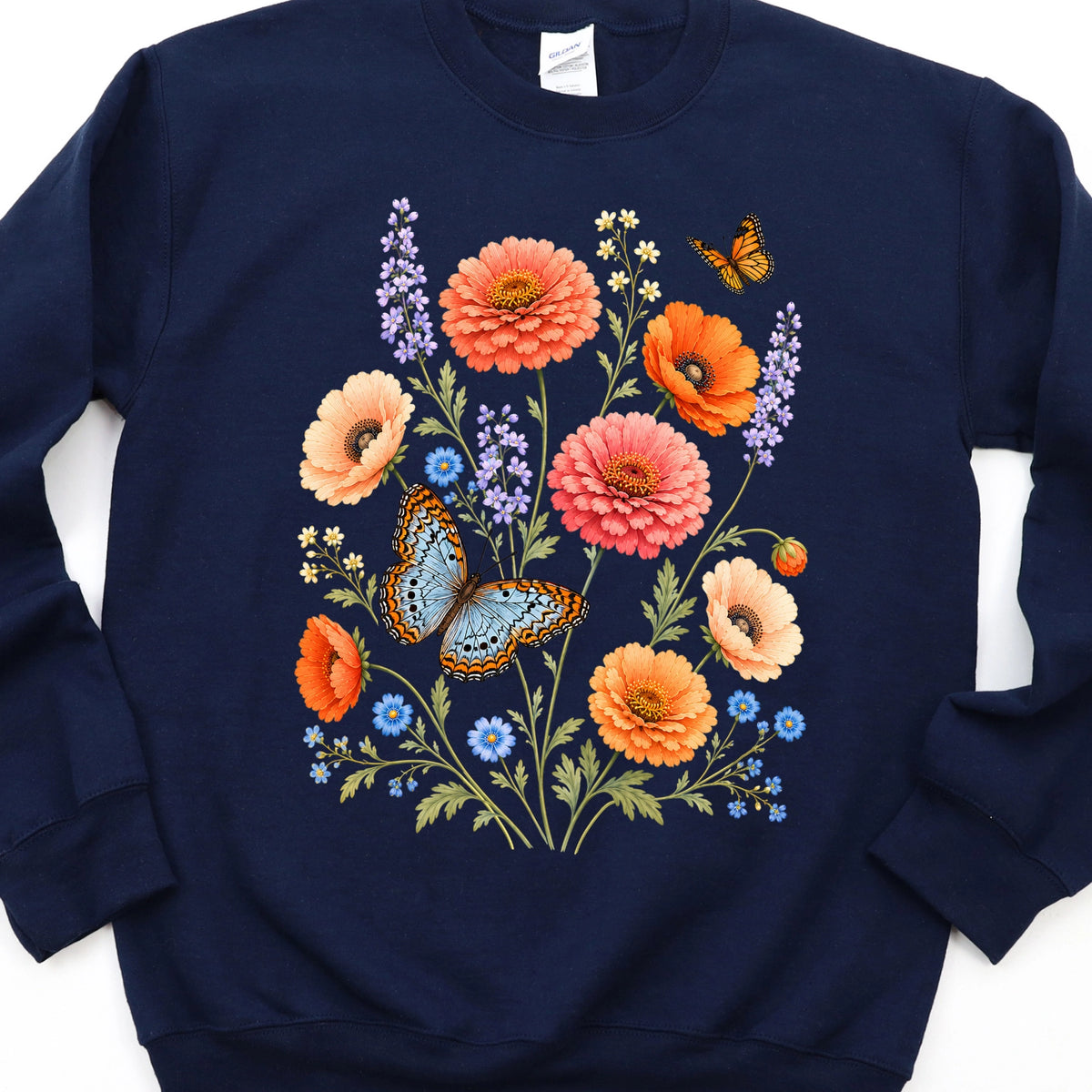 Poppies and Zinnias Sweatshirt