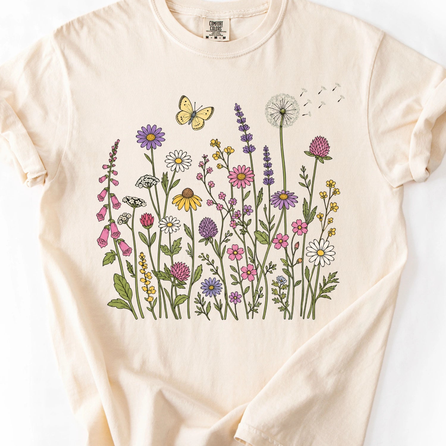 Wildflowers Illustration T-shirt