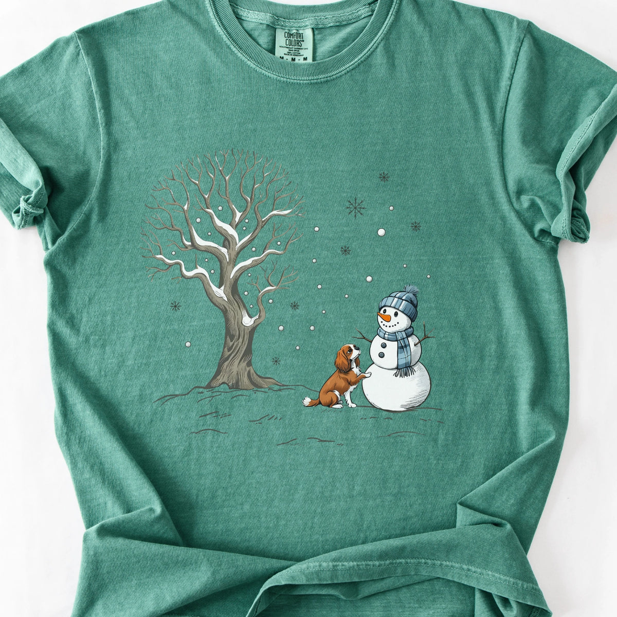 Snowman with Dog T-Shirt