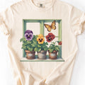 Windowsill Pansies T-Shirt
