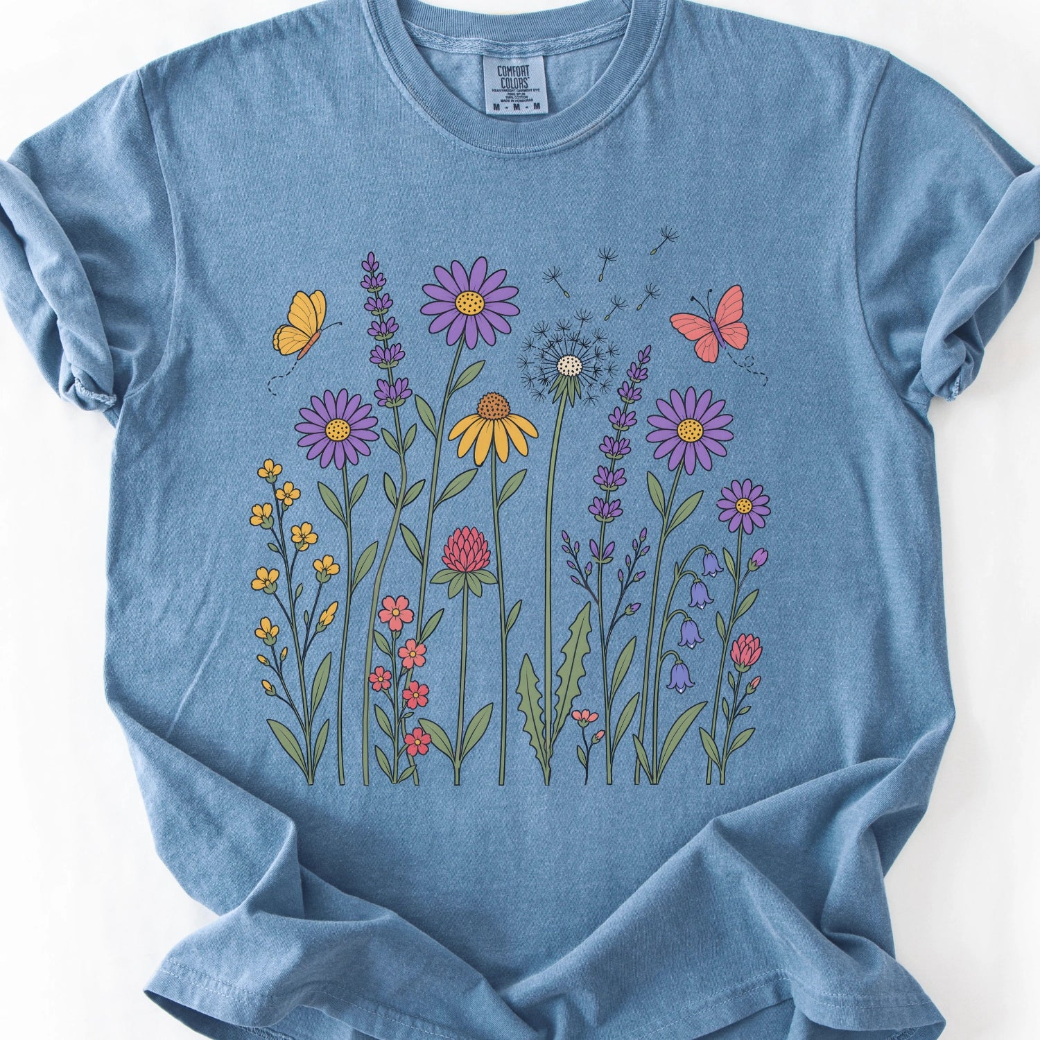 Wildflowers Illustration T-shirt
