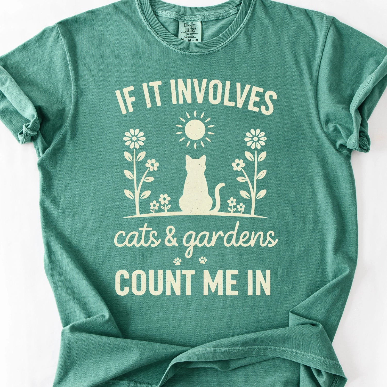 If It Involves Cats & Gardens, Count Me In T-shirt