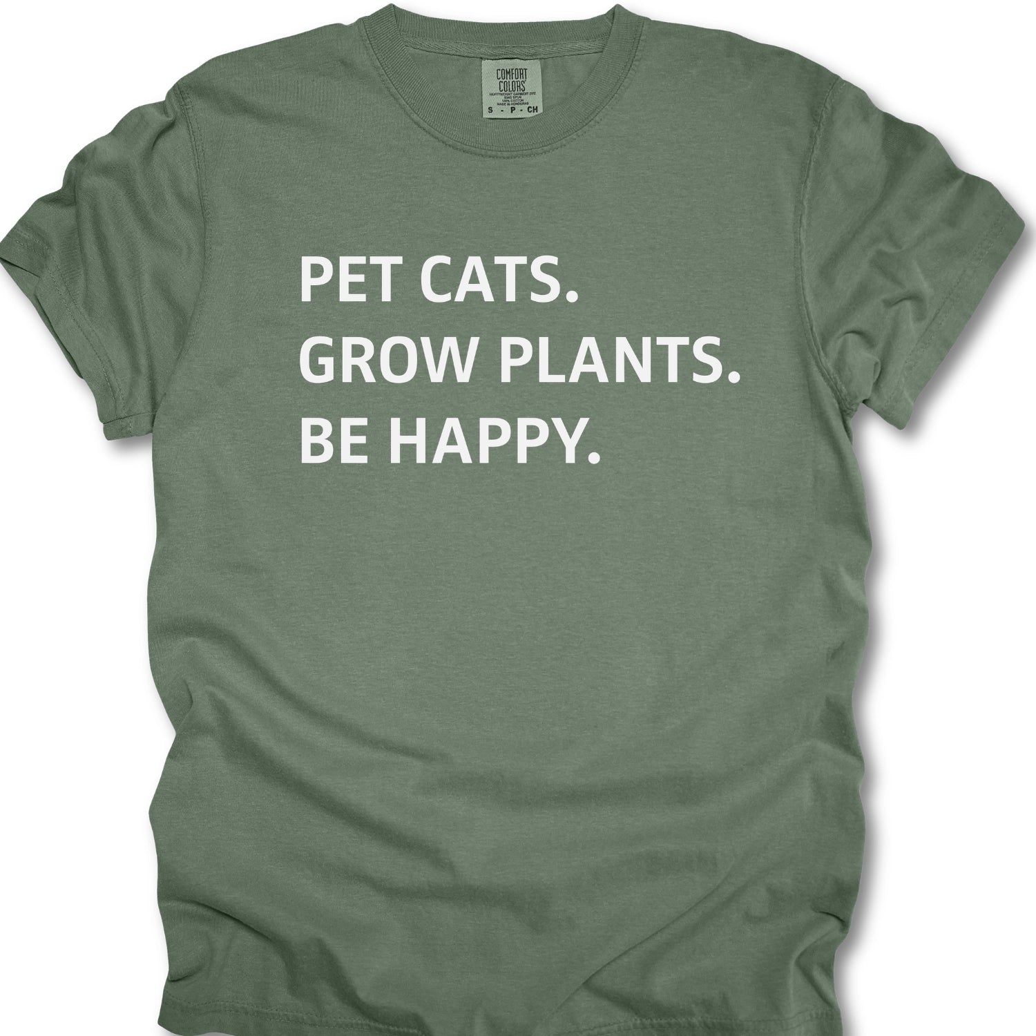 Pet Cats Grow Plants Be Happy T-shirt