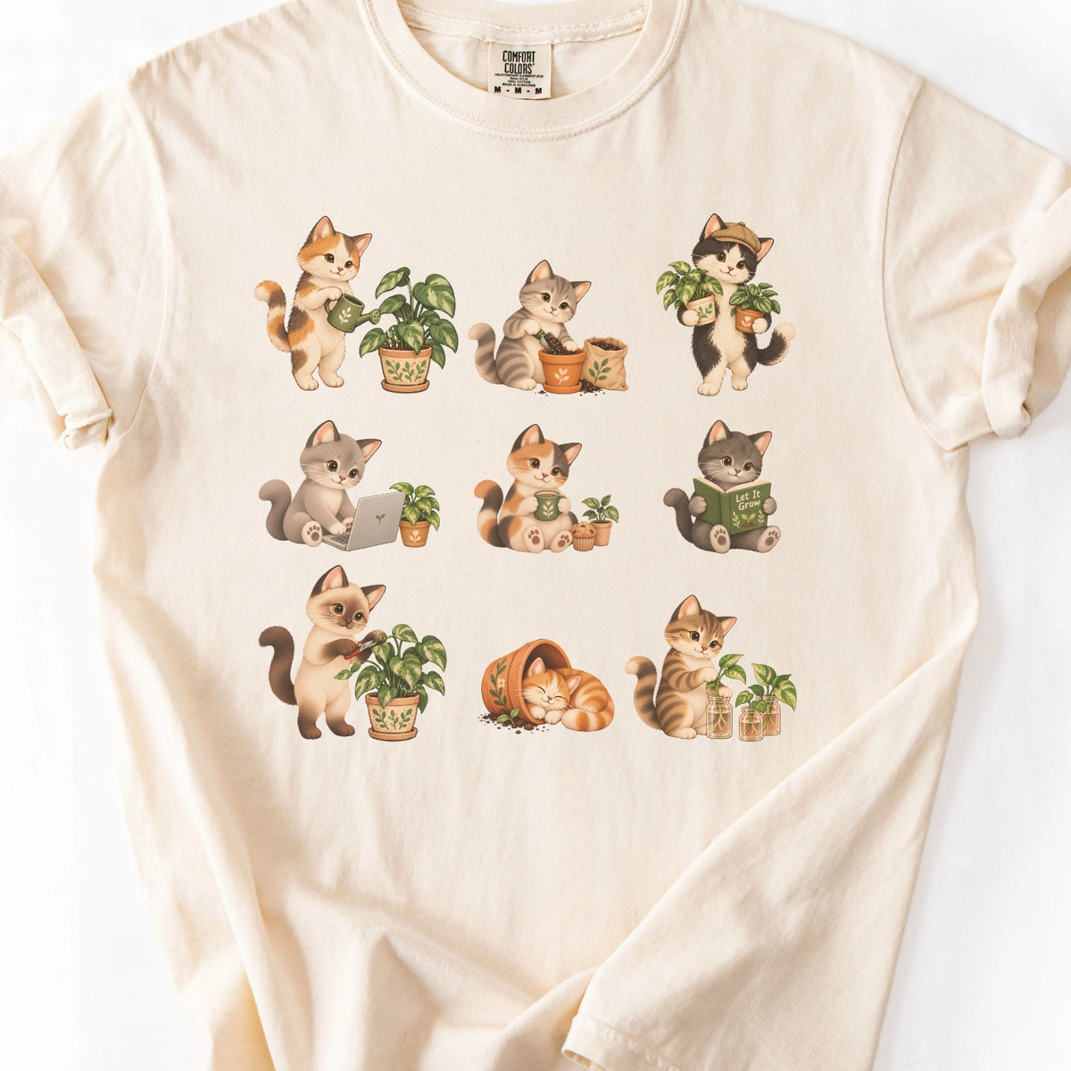Nine Lives Garden Cat T-Shirt