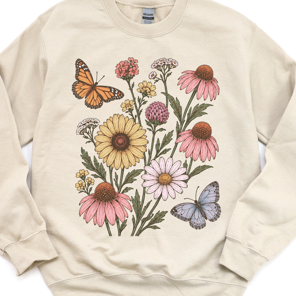 Echinacea Butterfly Garden Sweatshirt
