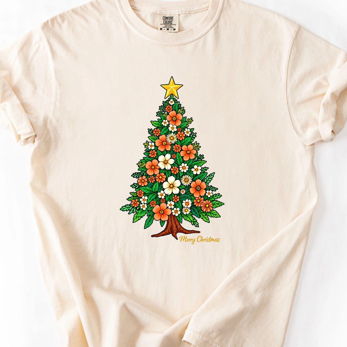Floral Christmas Tree T-Shirt