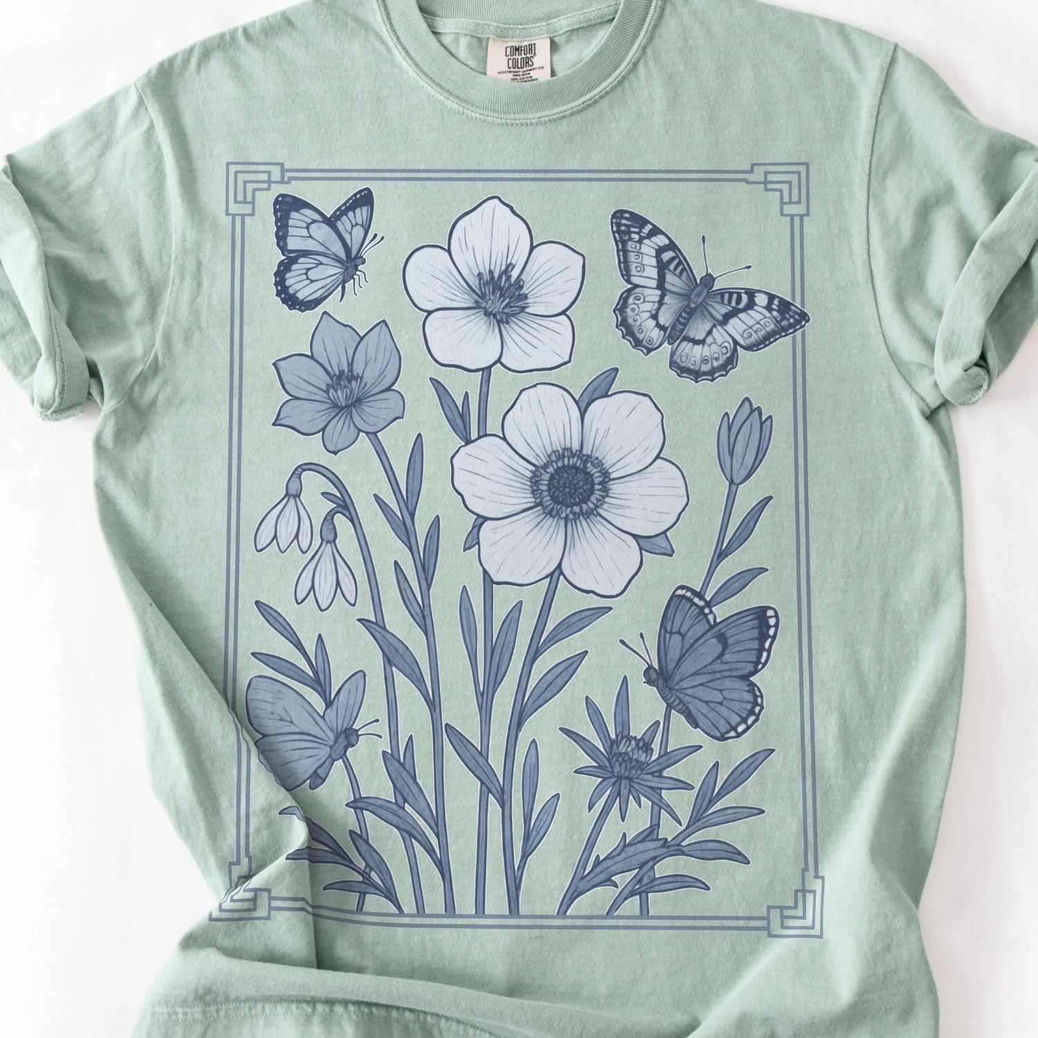 Blue Botanical T-Shirt
