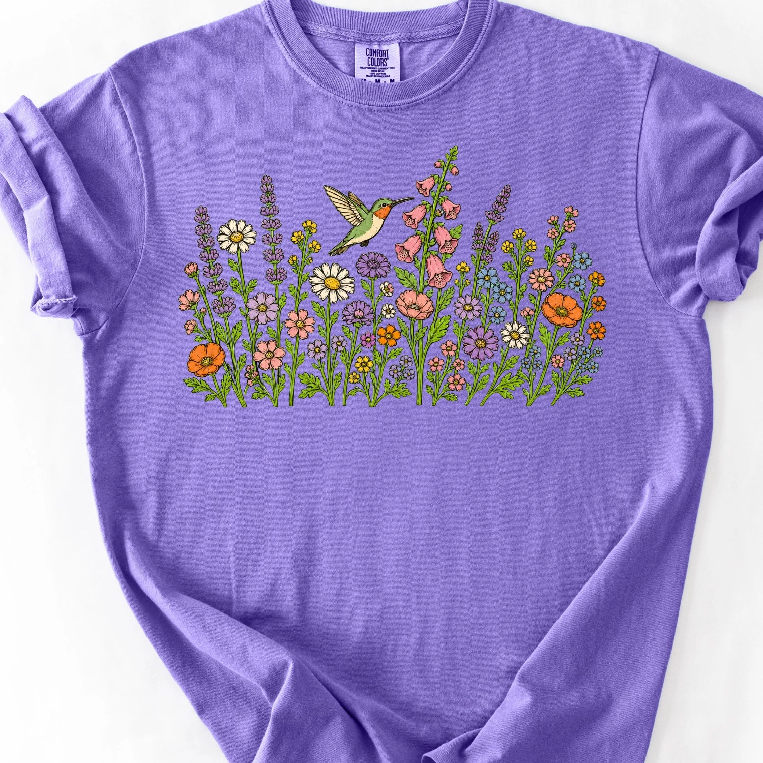 Hummingbirds & Flowers T-Shirt