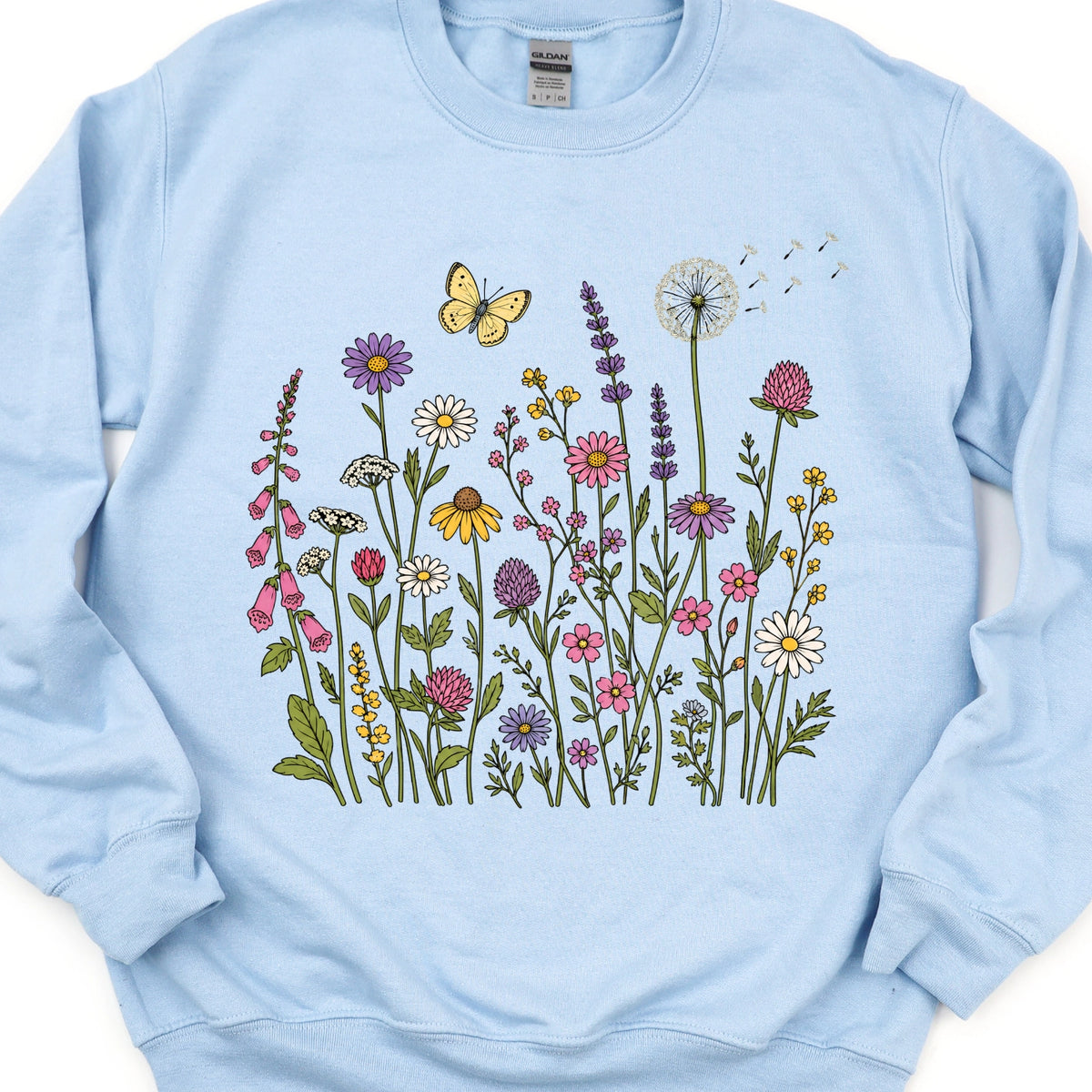 Wildflowers Illustration Sweatshirt