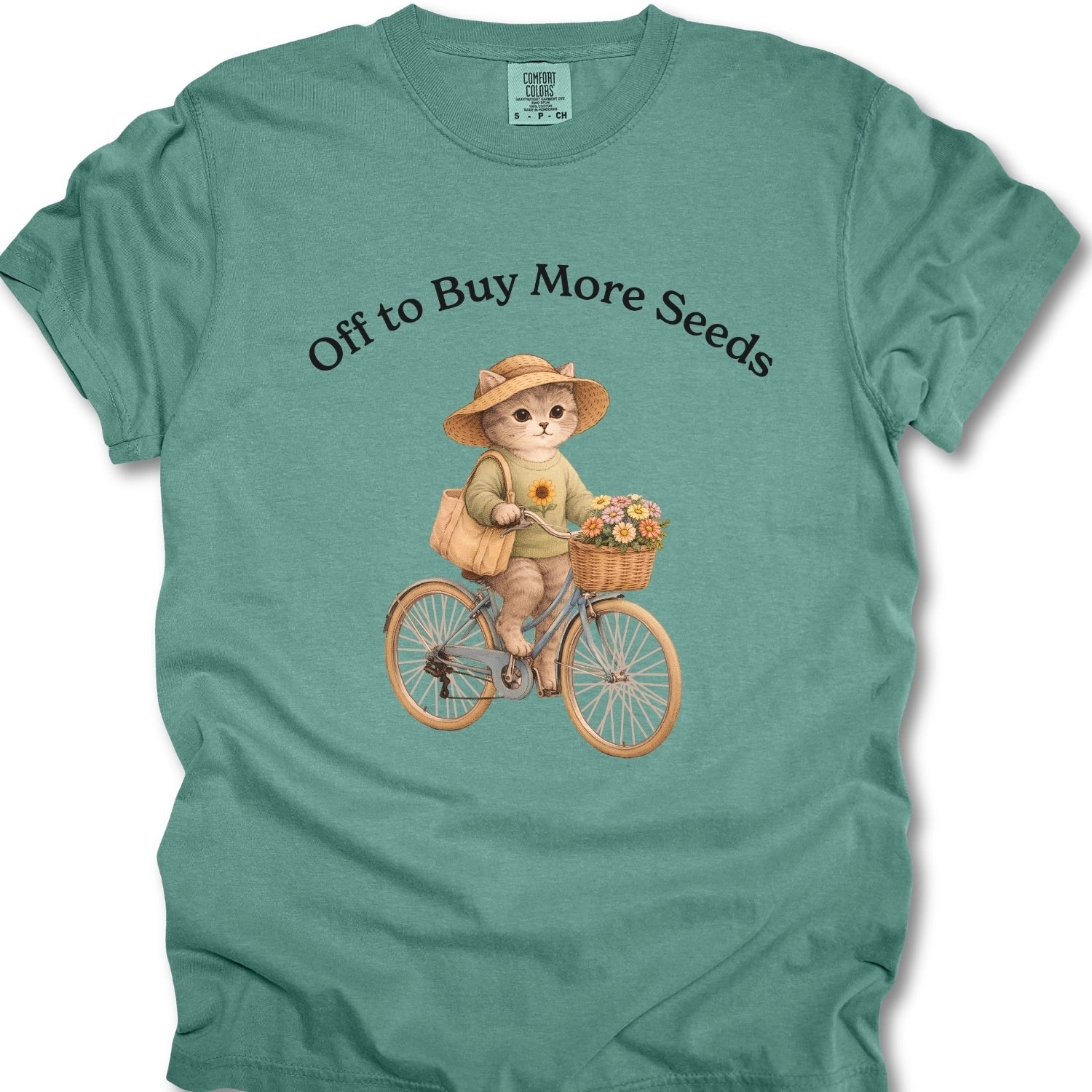 Off To Buy More Seeds Cat T-shirt