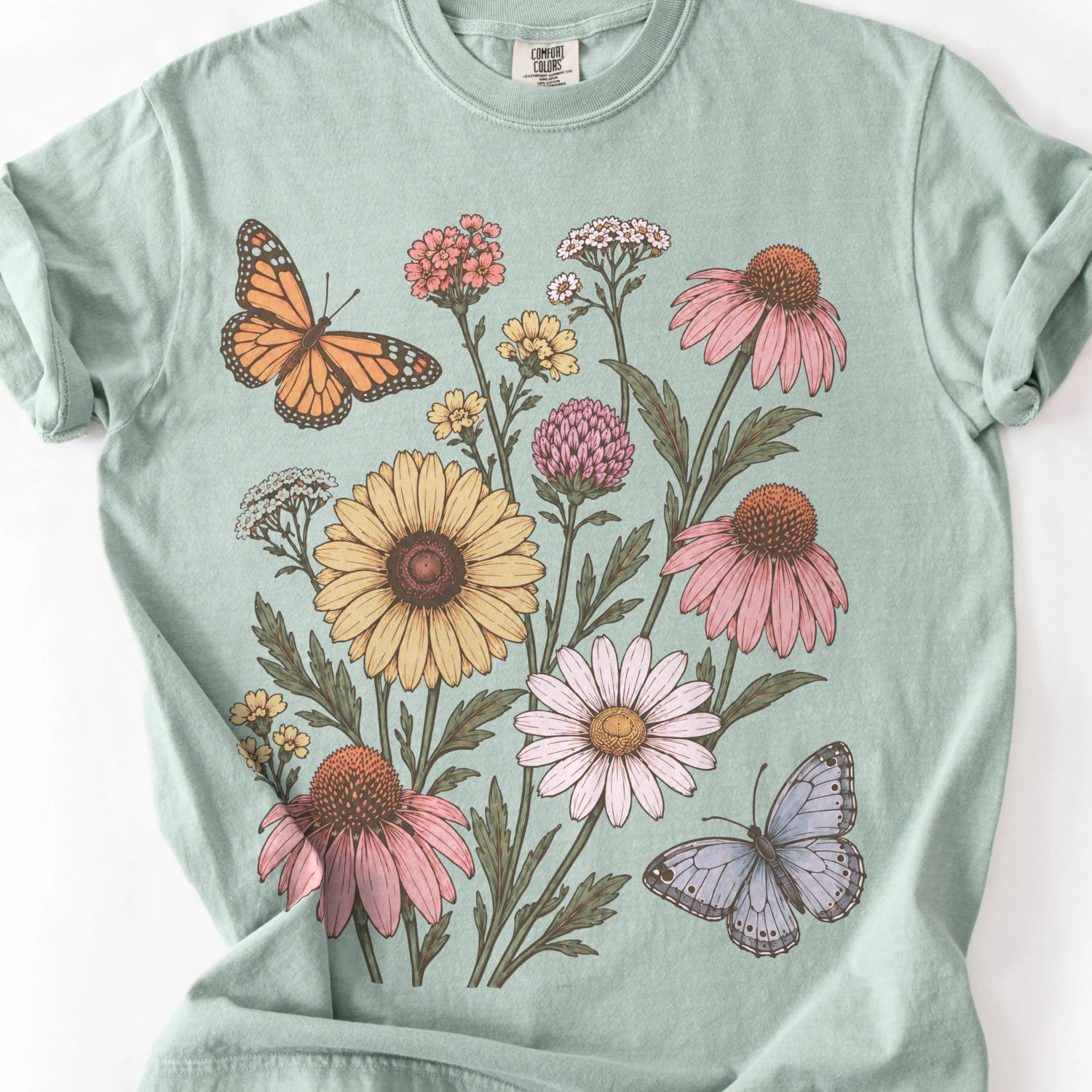 Echinacea Butterfly Garden T-Shirt
