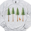 Deer in Red Scarf Sweatshirt