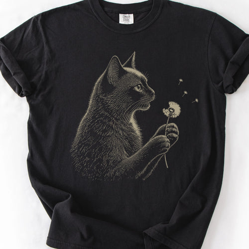 Cat Blowing Wishes T-Shirt