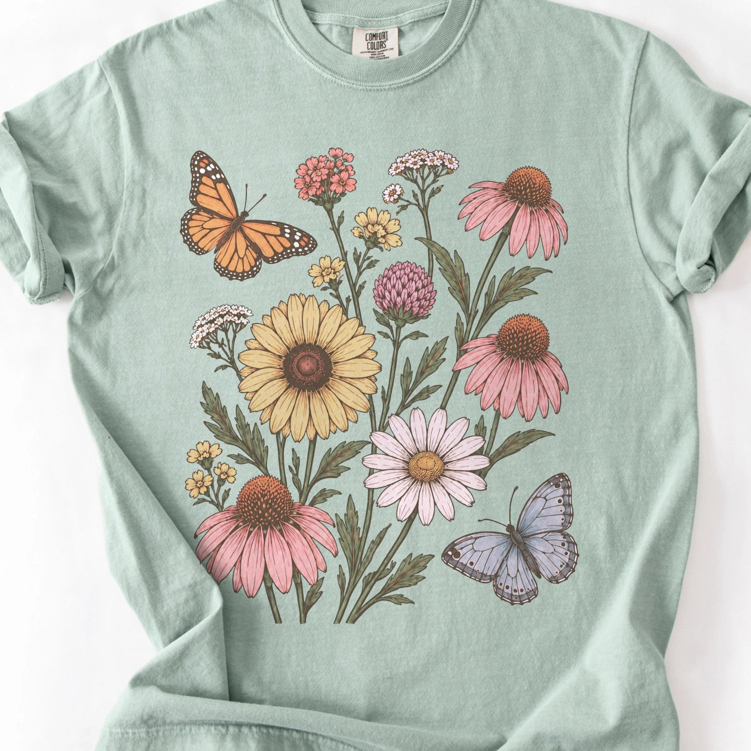 Echinacea Butterfly Garden T-Shirt