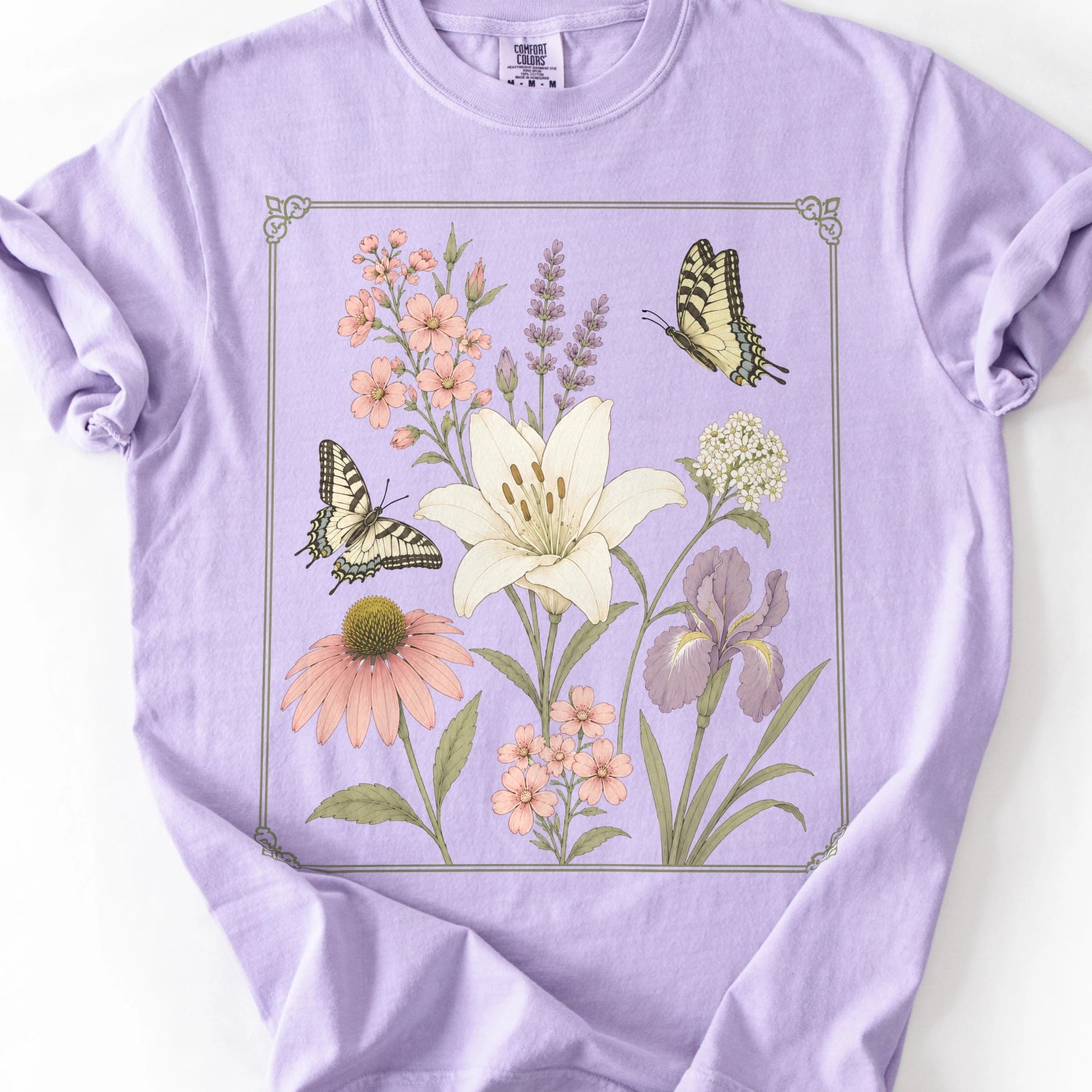 Lily & Swallowtail Garden T-shirt