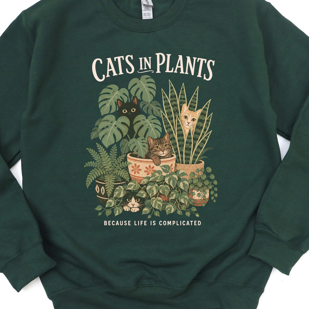 Cats in Plants Sweatshirt