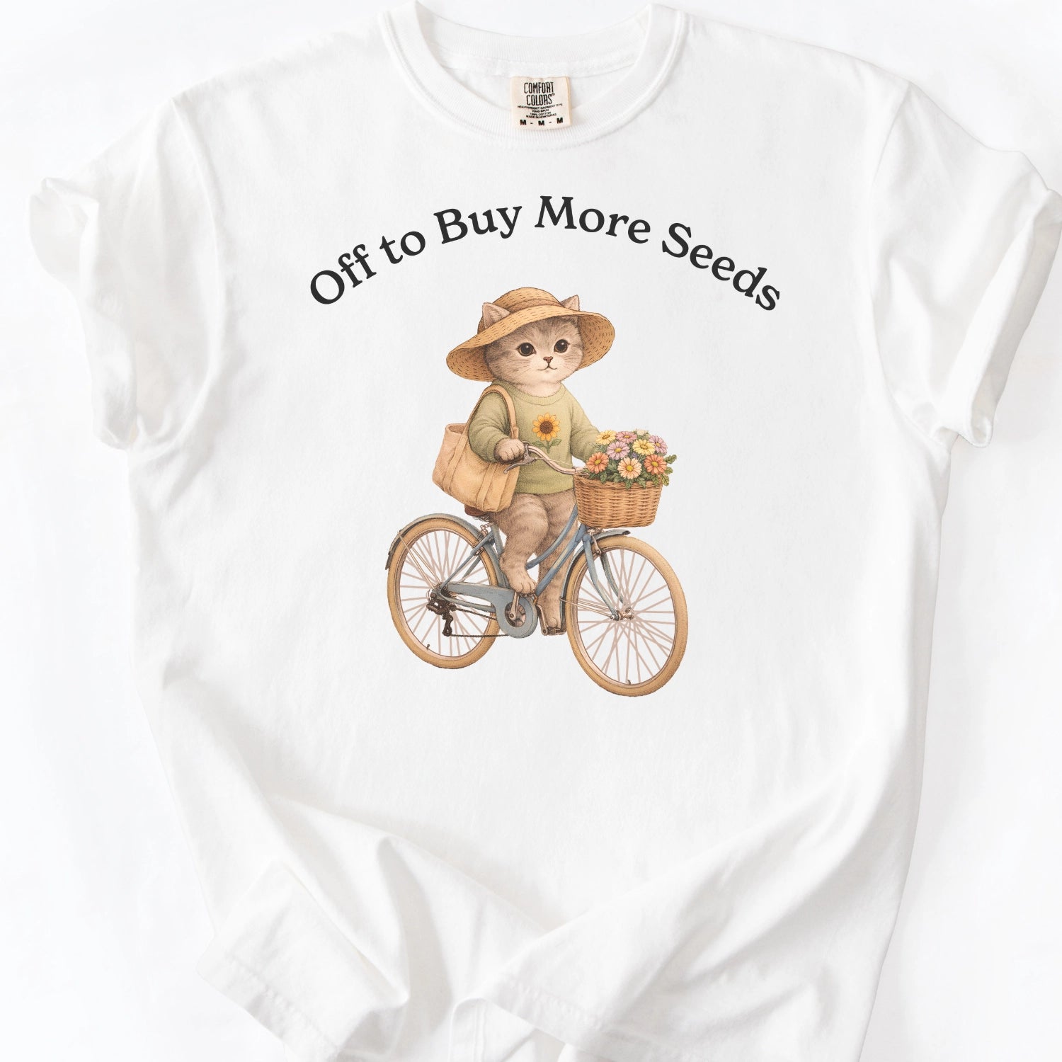 Off To Buy More Seeds Cat T-shirt