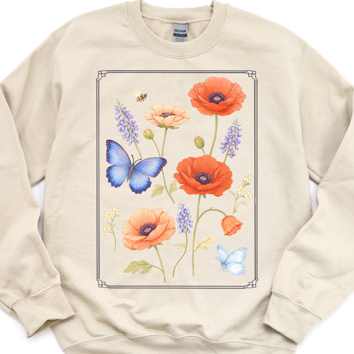 Floral Butterfly Sweatshirt