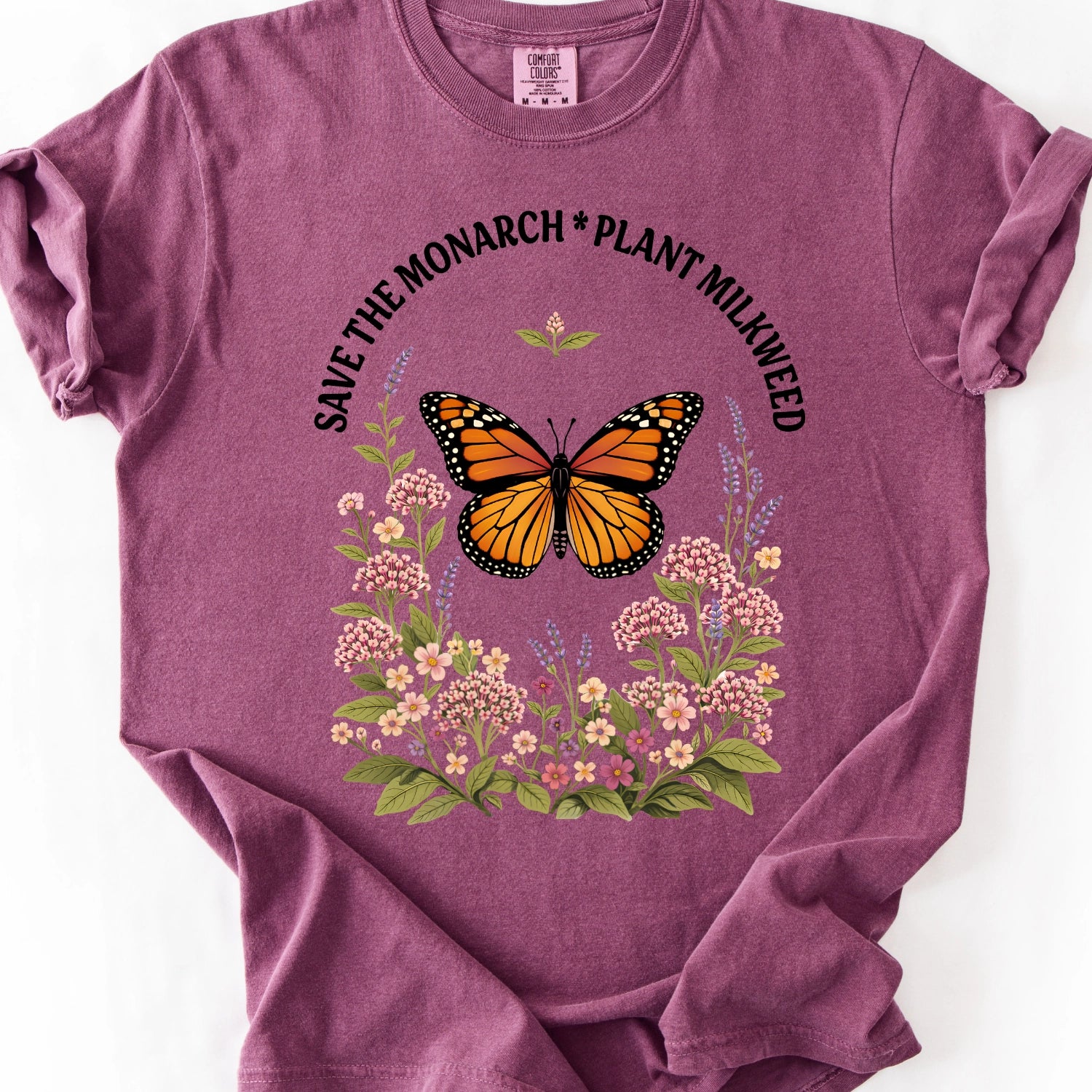 Save the Monarch Plant Milkweed T-Shirt
