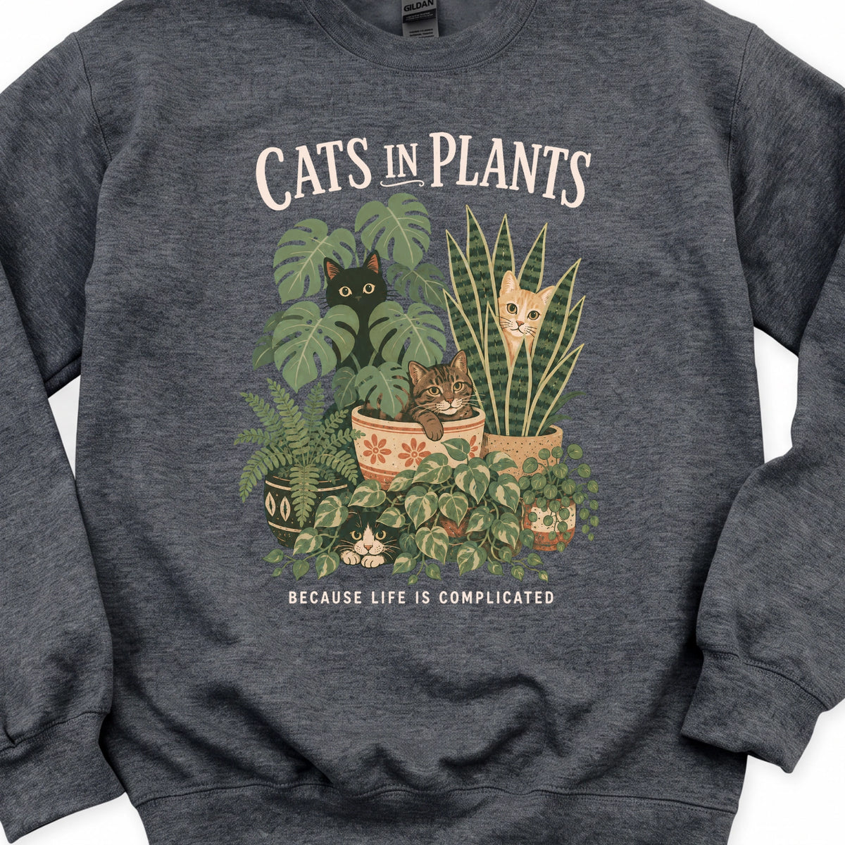 Cats in Plants Sweatshirt