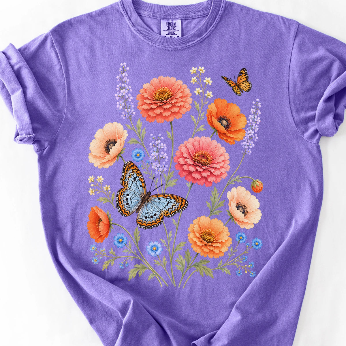 Poppies and Zinnias T-Shirt