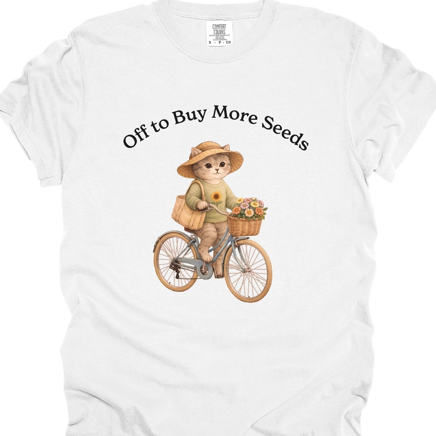 Off To Buy More Seeds Cat T-shirt