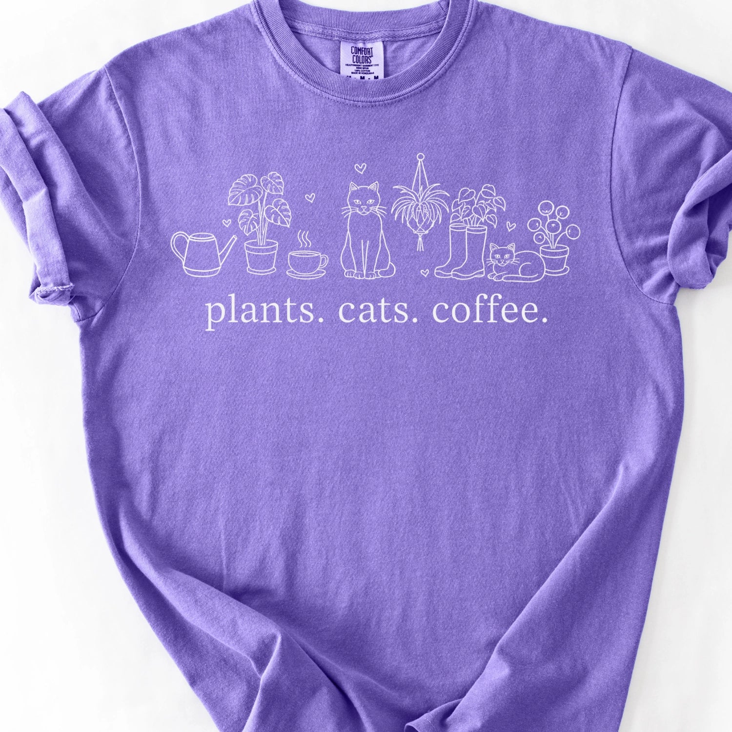 Plants Cats Coffee T-Shirt