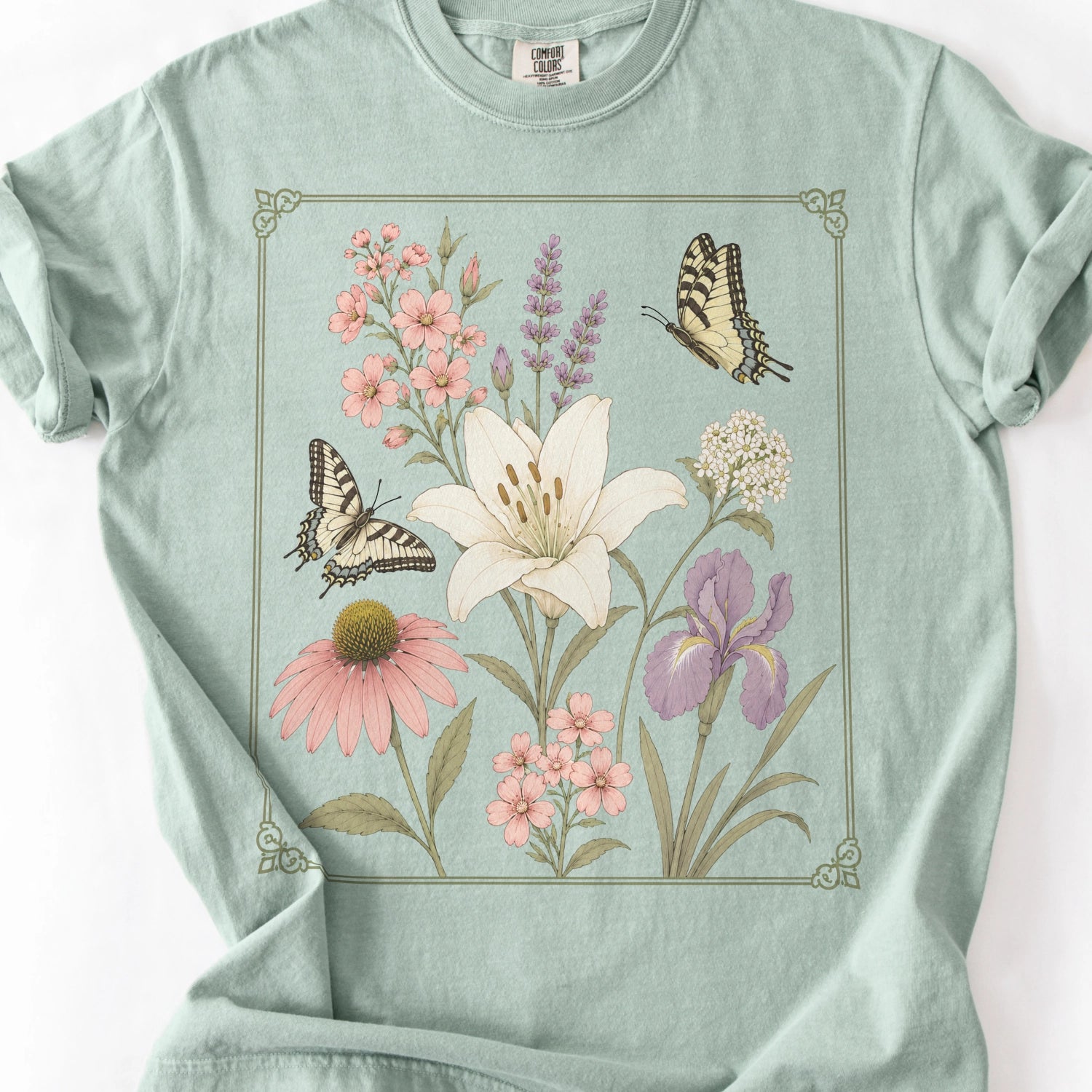 Lily & Swallowtail Garden T-shirt