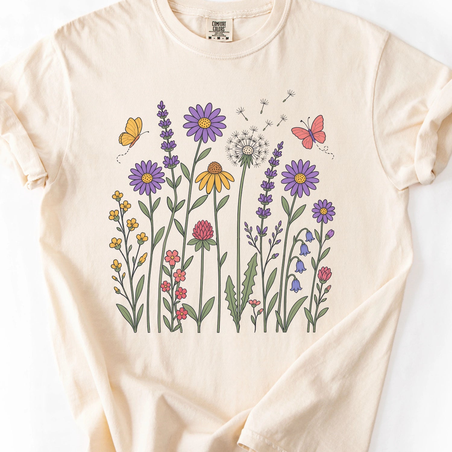 Wildflowers Illustration T-shirt
