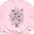 Floral Bouquet Line Art Sweatshirt