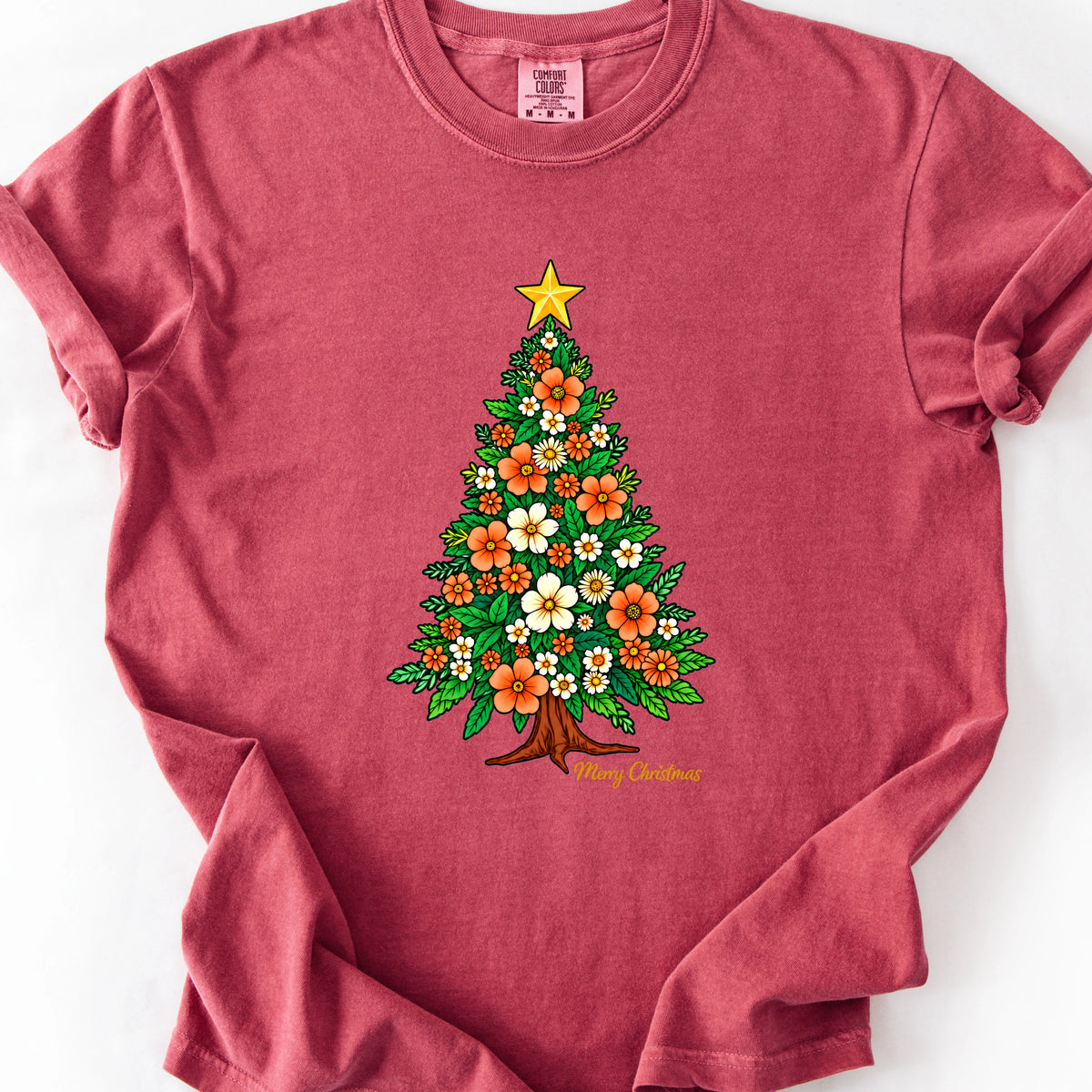 Floral Christmas Tree T-Shirt