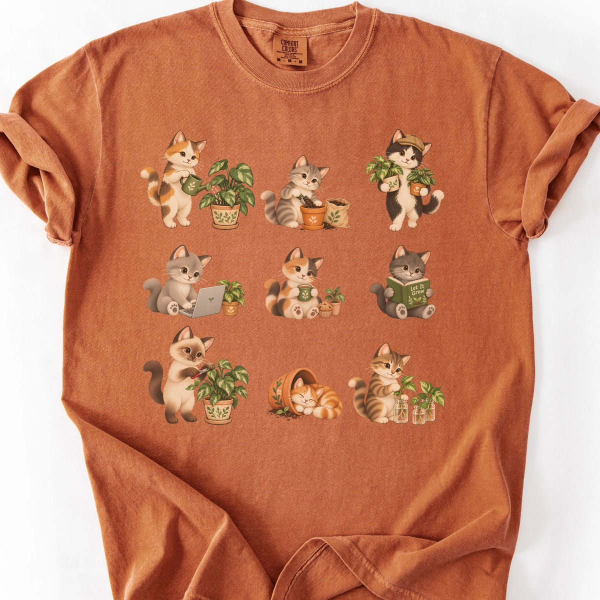Nine Lives Garden Cat T-Shirt
