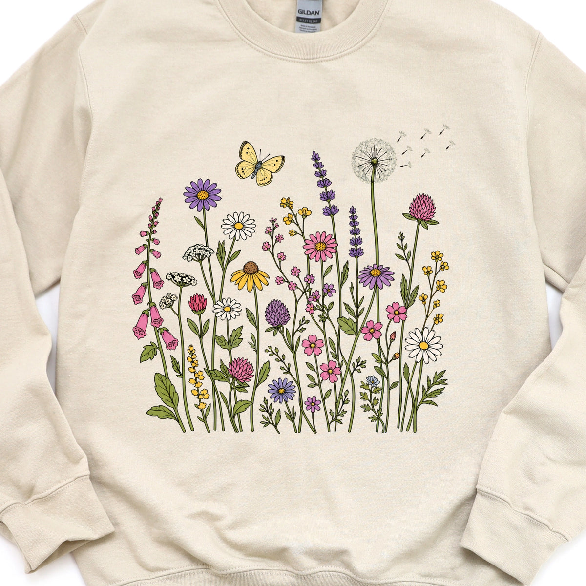 Wildflowers Illustration Sweatshirt