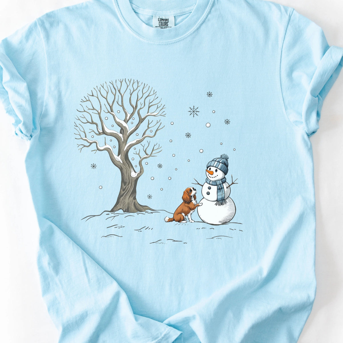 Snowman with Dog T-Shirt