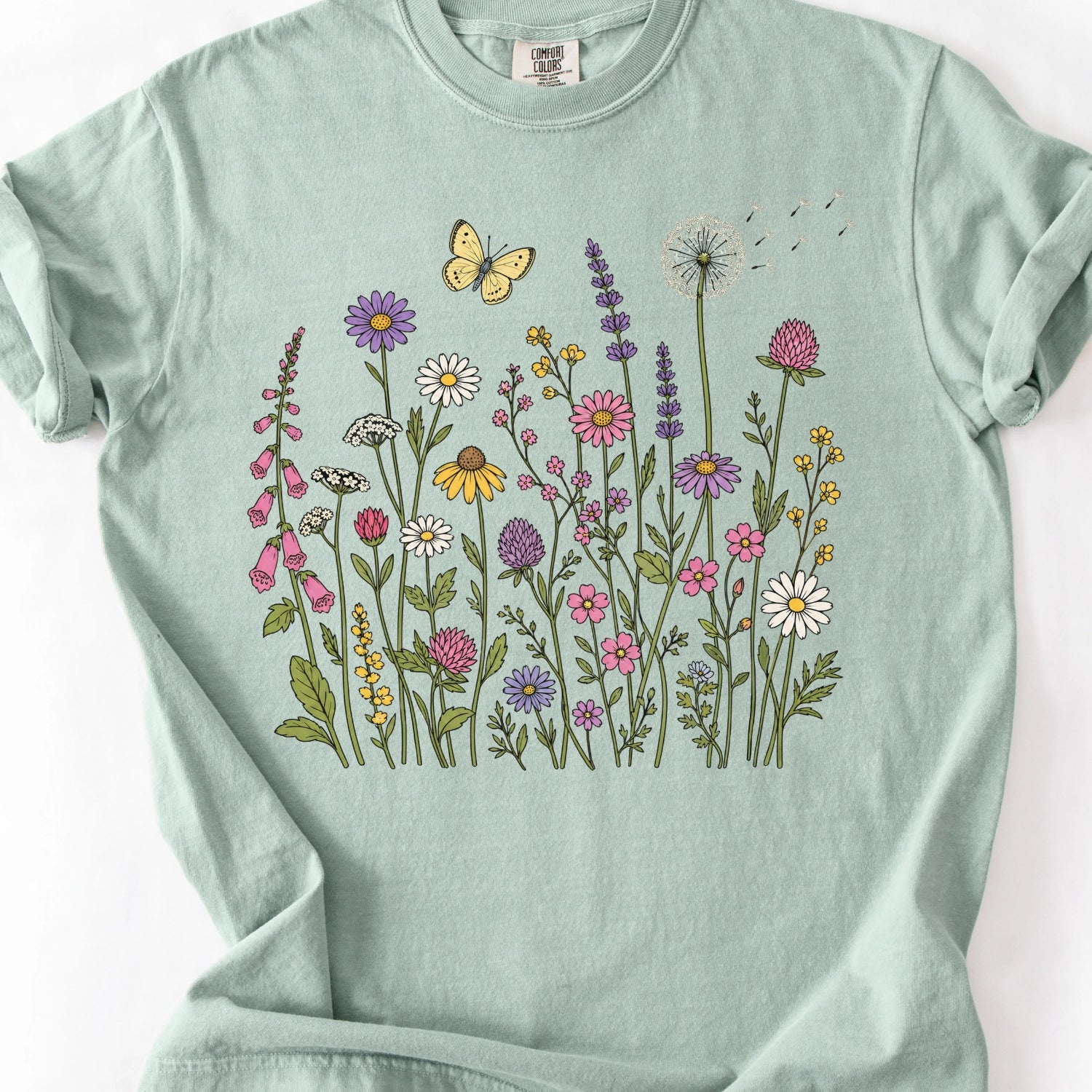 Wildflowers Illustration T-shirt