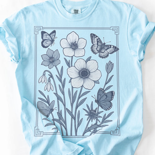 Blue Botanical T-Shirt