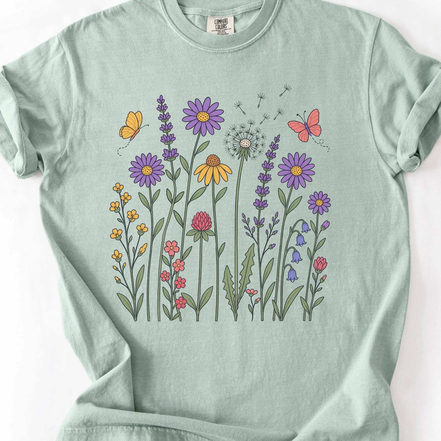 Wildflowers Illustration T-shirt