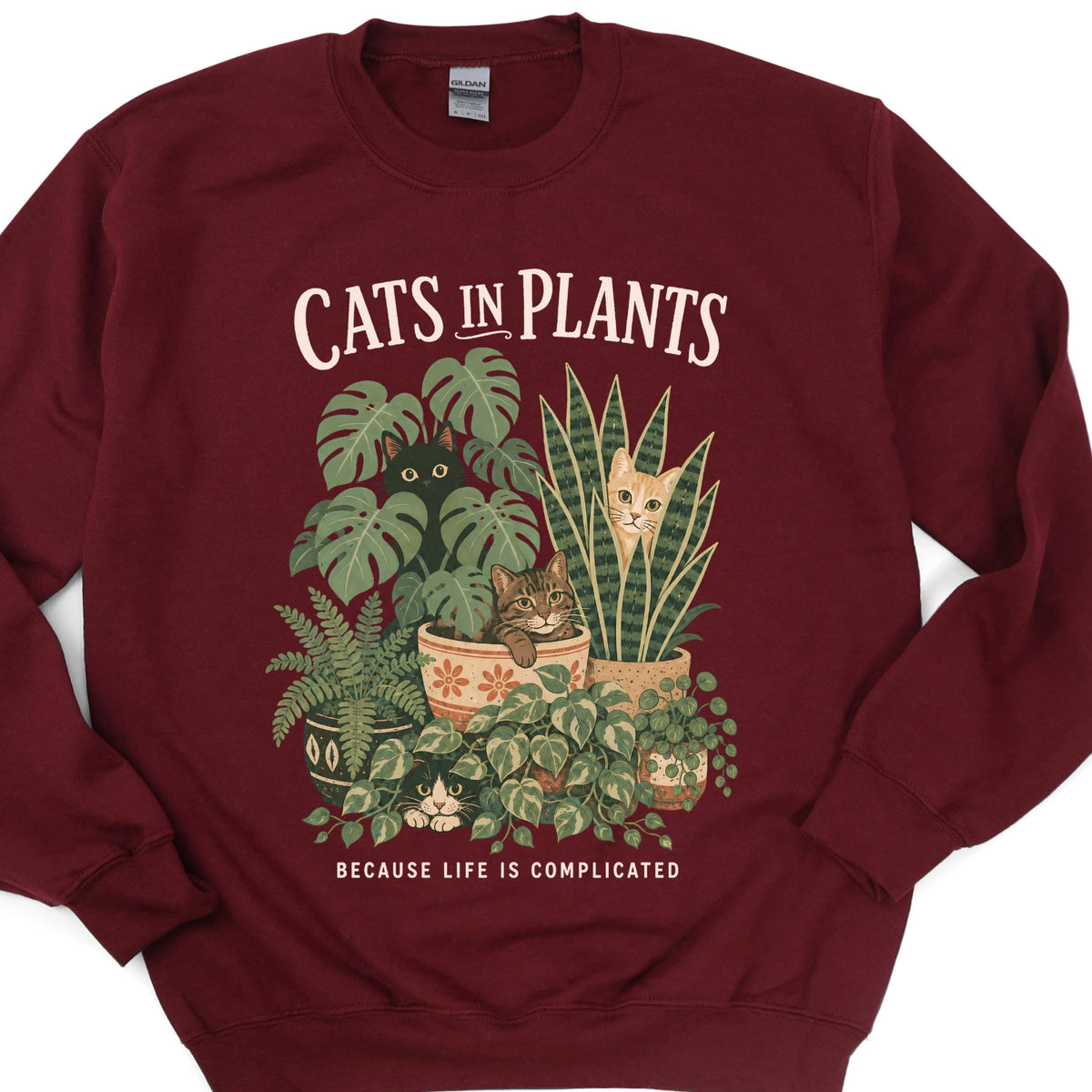 Cats in Plants Sweatshirt