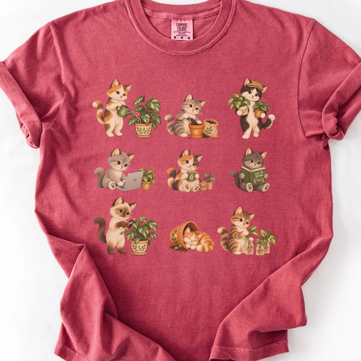 Nine Lives Garden Cat T-Shirt