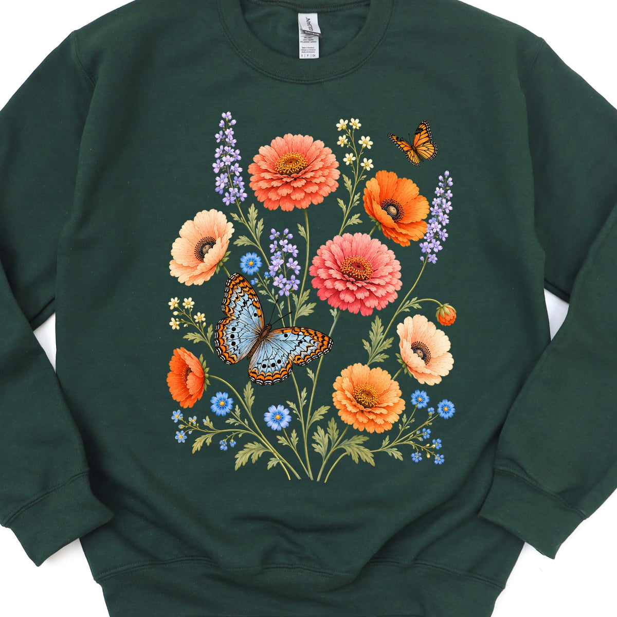 Poppies and Zinnias Sweatshirt