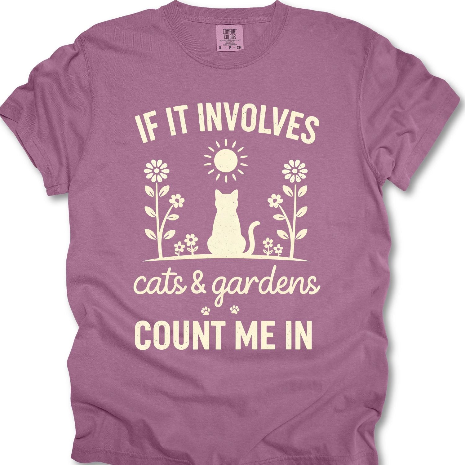 If It Involves Cats & Gardens, Count Me In T-shirt