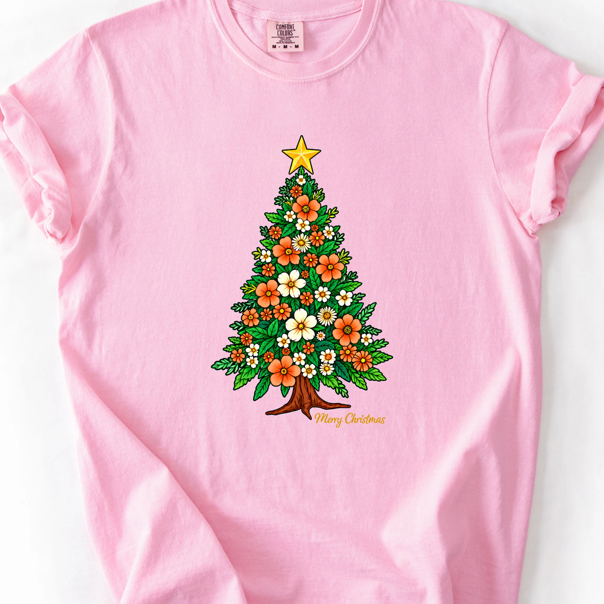 Floral Christmas Tree T-Shirt