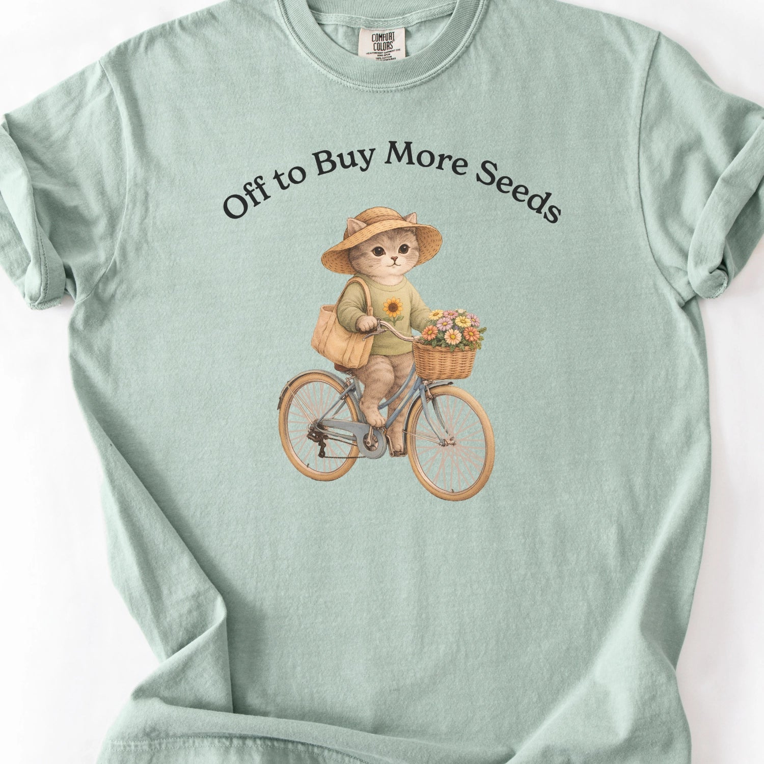 Off To Buy More Seeds Cat T-shirt